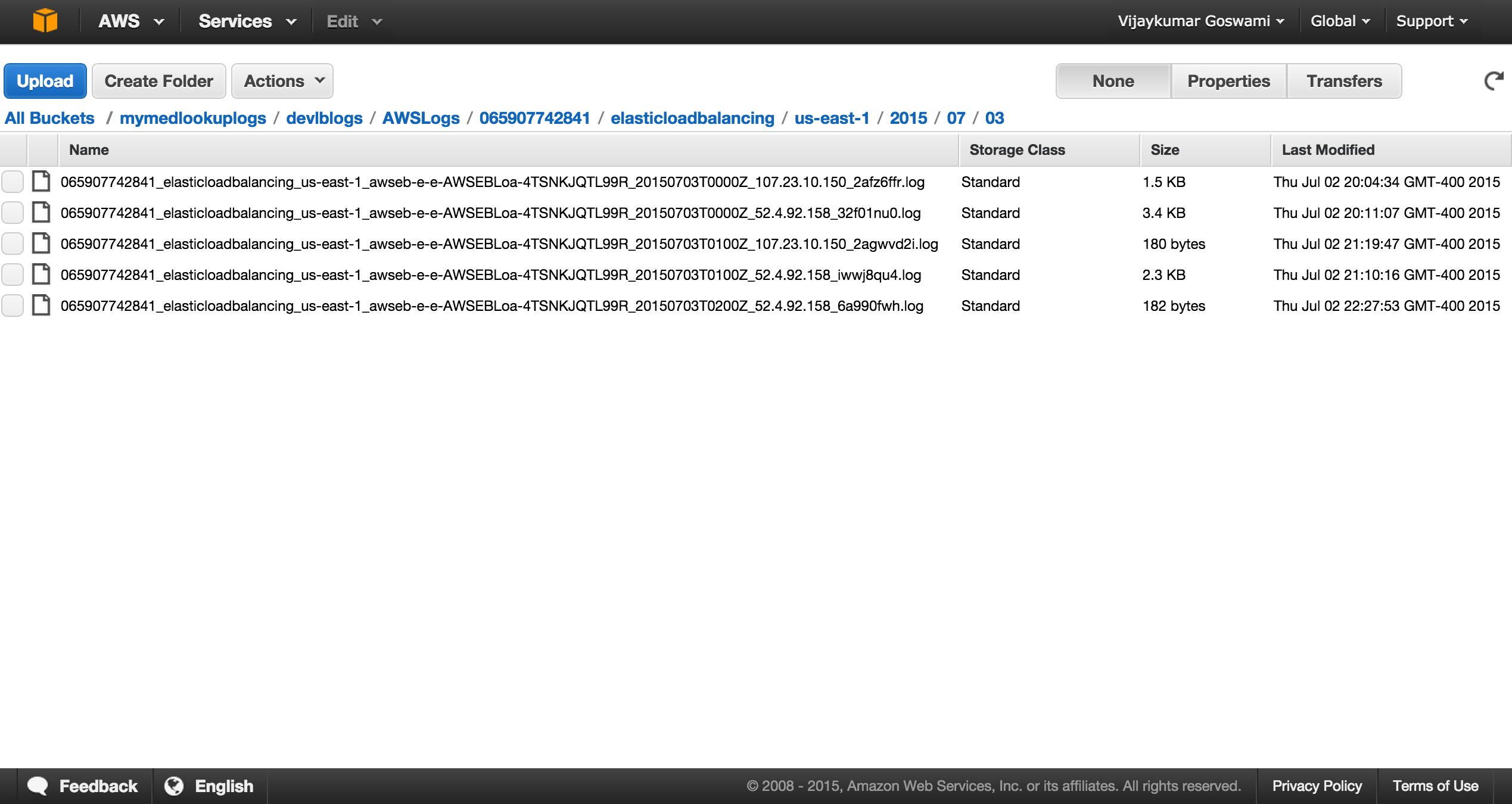 Load balancer logs saved to S3 - 1